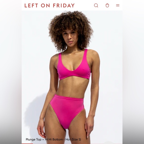 Left on Friday Plunge Top in Hot - Small NWT - Picture 1 of 3